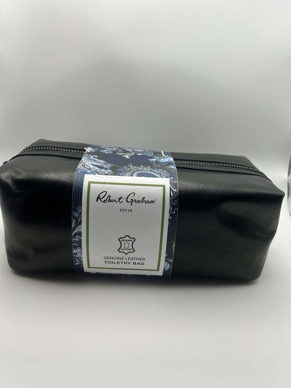 Robert Graham Remy V Genuine Leather Toiletry Dopp Bag